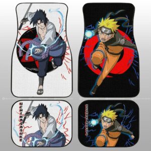 Sasuke And Naruto Car Floor Mats Custom Gifts For Naruto Anime Fans