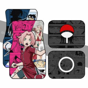 Sasuke And Sakura Car Floor Mats Custom Anime Mix Manga Naruto Car Interior Accessories
