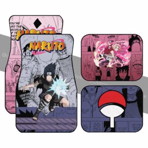 Sasuke And Sakura Car Floor Mats Custom Anime Naruto Car Interior Accessories