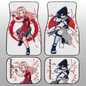 Sasuke And Sakura Car Floor Mats Custom Gifts For Naruto Anime Fans