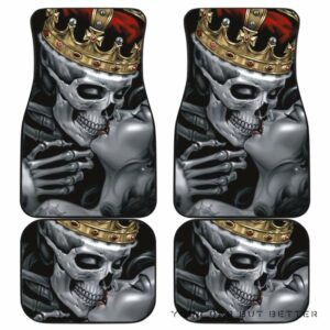 Set 4 Pcs King Kiss Skull Car Mats 232205