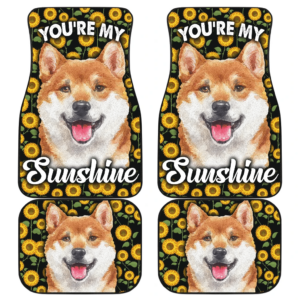 Shiba Dog You’re My Sunshine Sunflower Car Floor Mats H081320