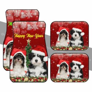 Shih Tzu Christmas Car Floor Mats Custom Car Accessories Gifts For Dog Lovers