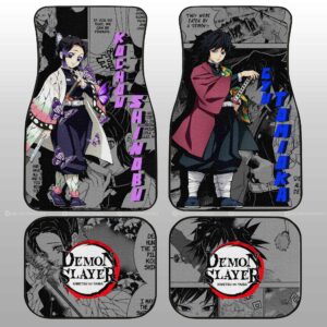 Shinobu And Giyuu Car Floor Mats Custom Demon Slayer Anime Mix Manga Gifts For Fans