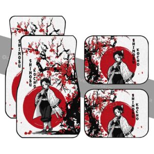 Shinobu Car Floor Mats Custom Japan Style Demon Slayer Anime Car Accessories