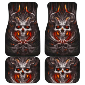 Skull Fire Car Floor Mats Amazing Gift Ideas T300720