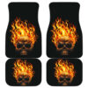 Skull Fire Evil in Black theme Car Floor Mats 191031
