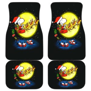 Snoopy Christmas Front And Back Car Mats