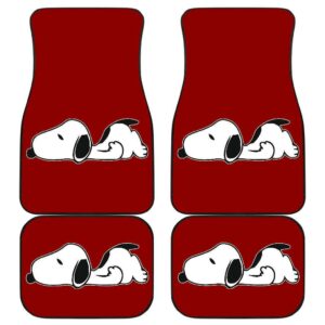 Snoopy Sleeping In Red Theme Car Floor Mats